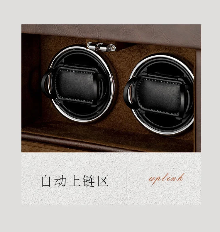 Watch Winders for Mechanical Watches Automatic Rotator Holder Double Layer Black Cabinet Storage Box Display Box Quiet No Noise